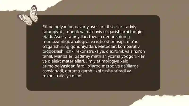 Etimologiya. Ilmiy etimologiya va xalq etimologiyasi 3