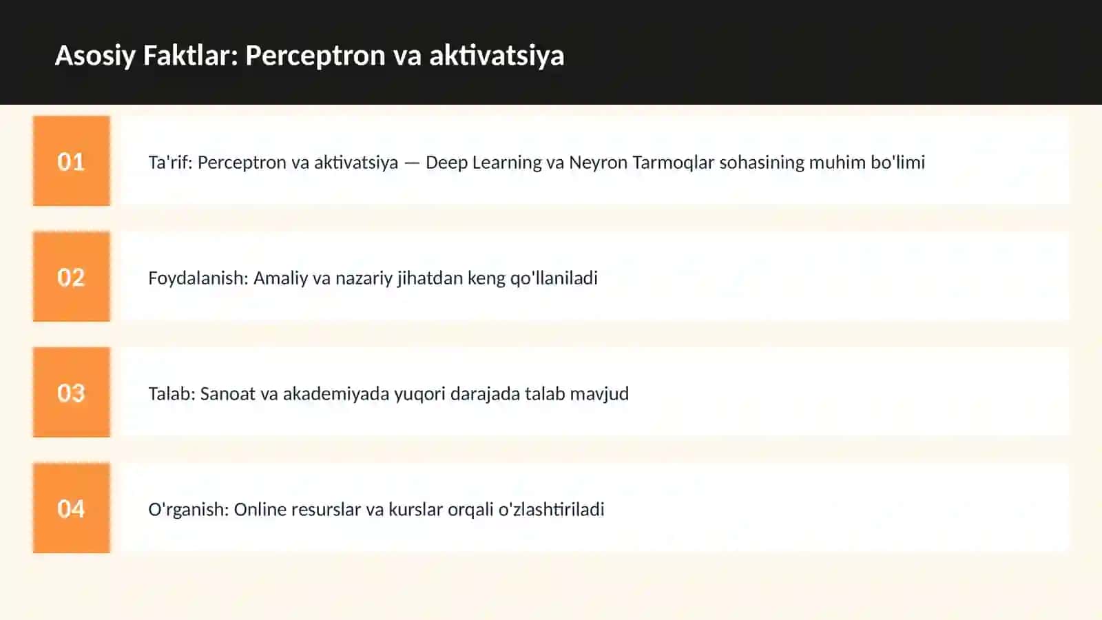 AI | DEEP LEARNING VA NEYRON TARMOQLAR 3