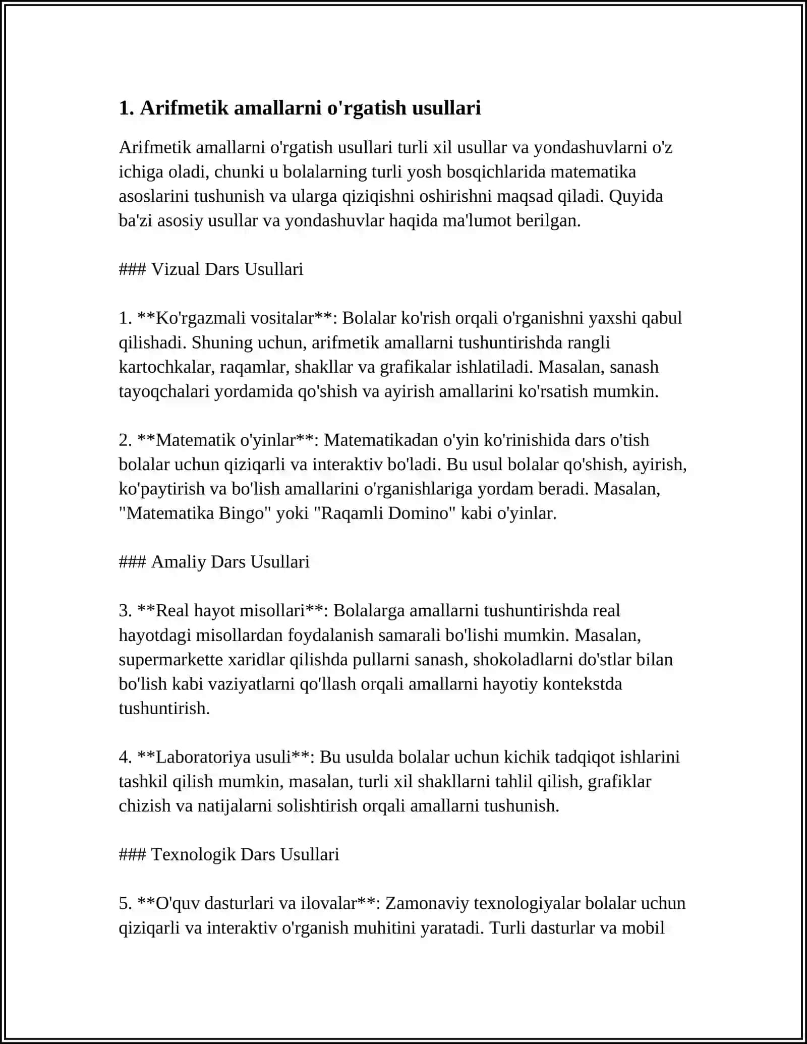 BIRINCHI SINFDA MATEMATIKADAN SODDA MASALALAR VA ULARNI YECHISHGA ÓRGATISH METODIKASI 3