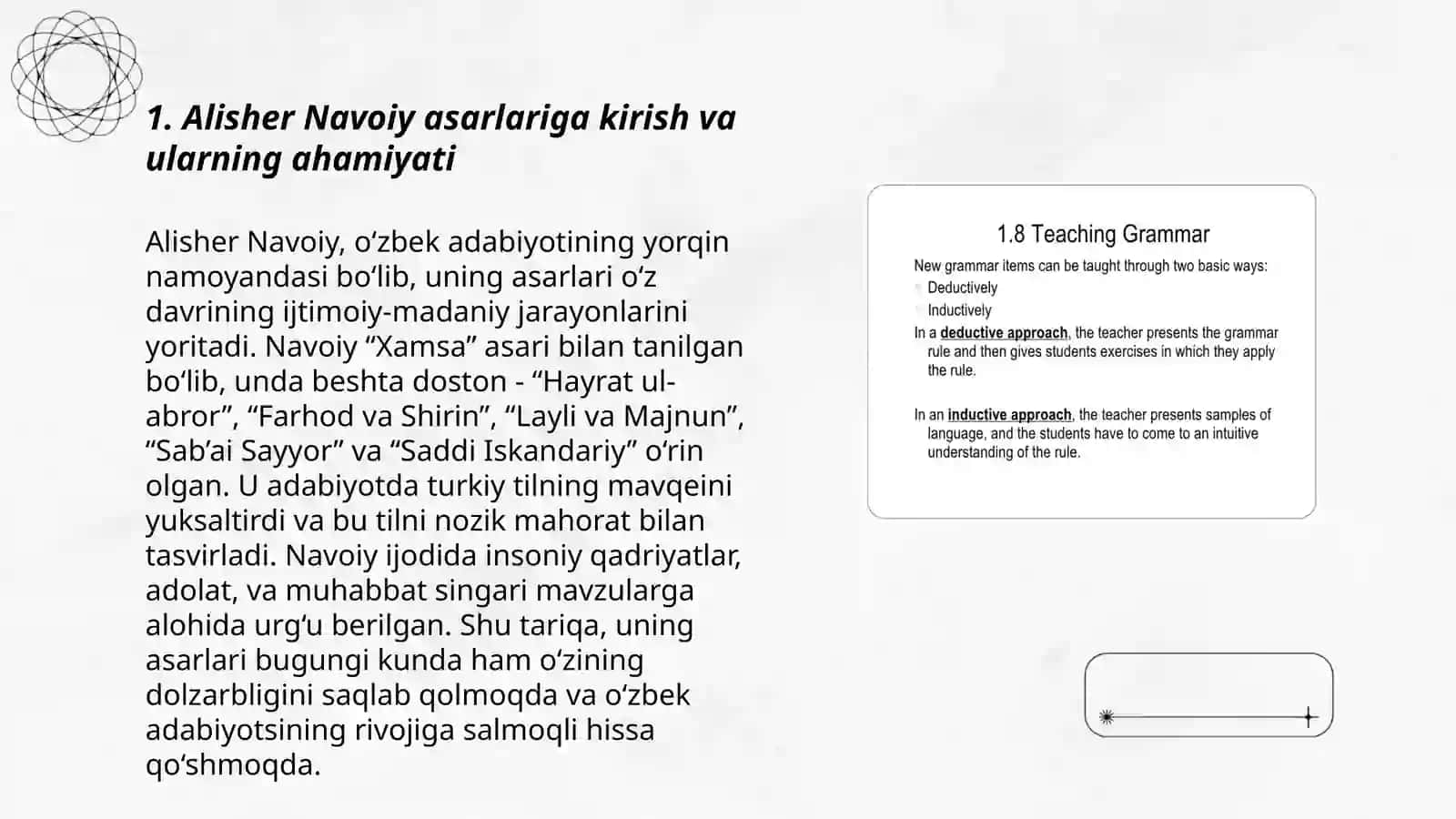 Alisher Navoiy asarlarini oʻqitish usullari fanining maqsad va vazifalari 3