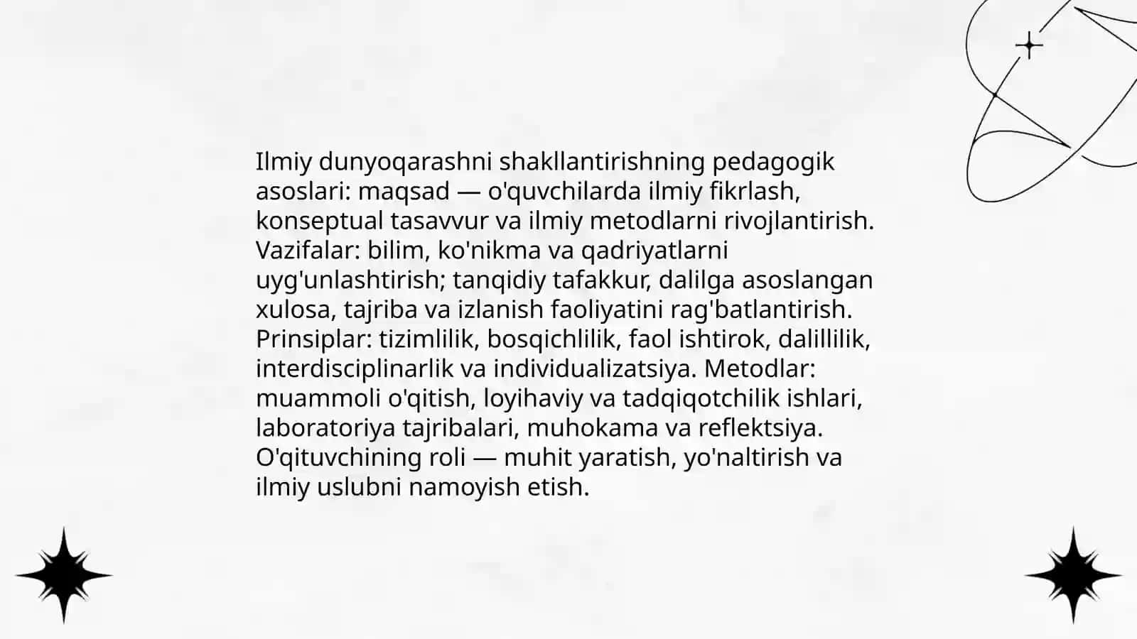 Ilmiy dunyoqarashni shakllantirish va o'quvchilarni aqliy tarbiyalash 3