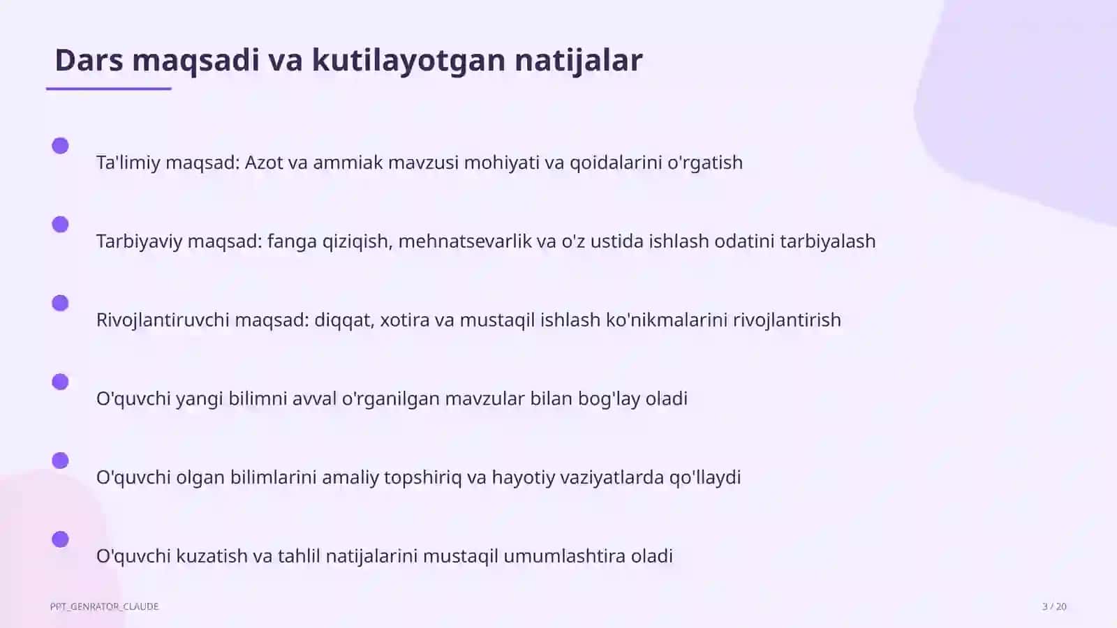 Azot va ammiak (9-sinf) 3