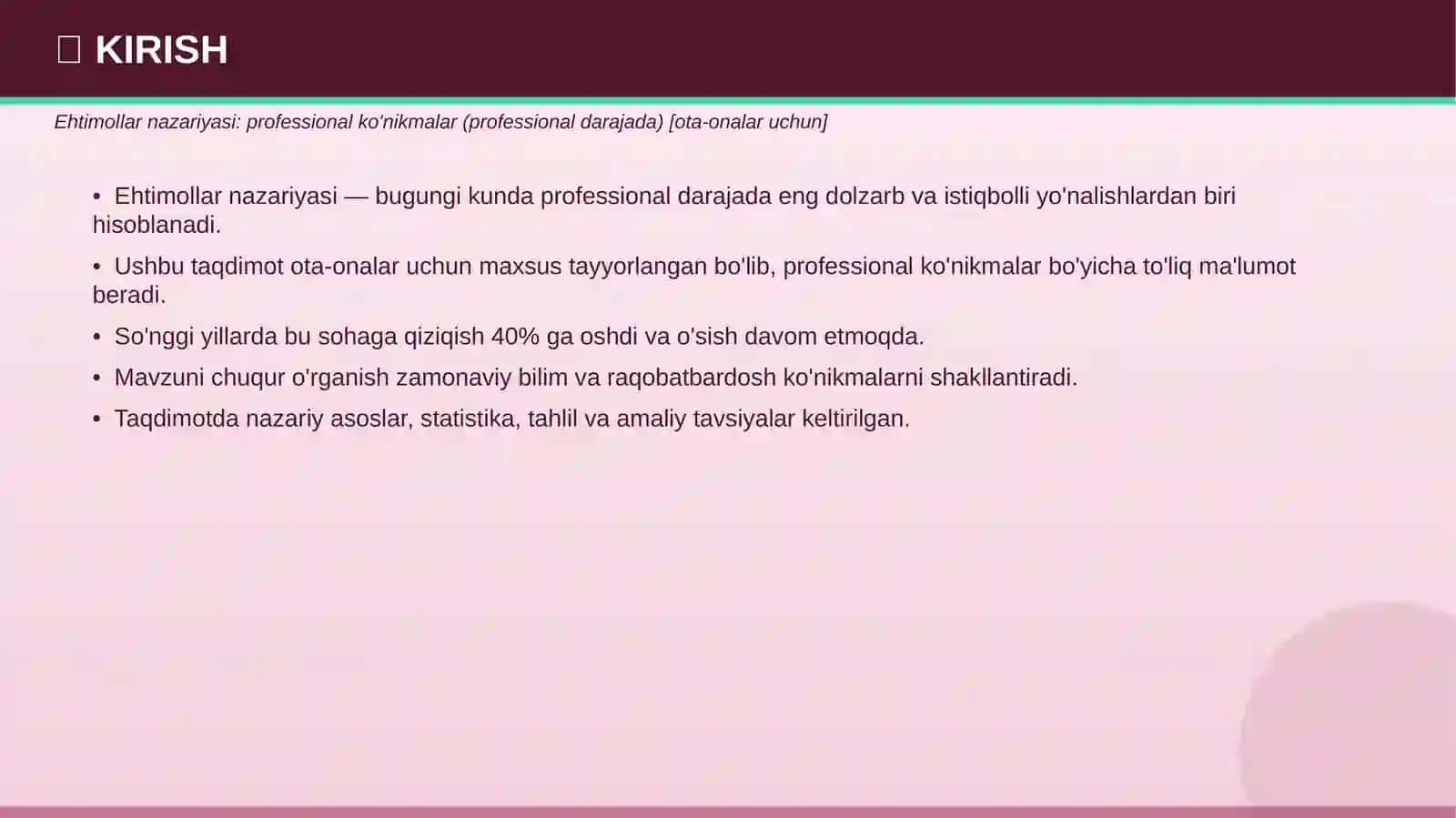 EHTIMOLLAR NAZARIYASI 3