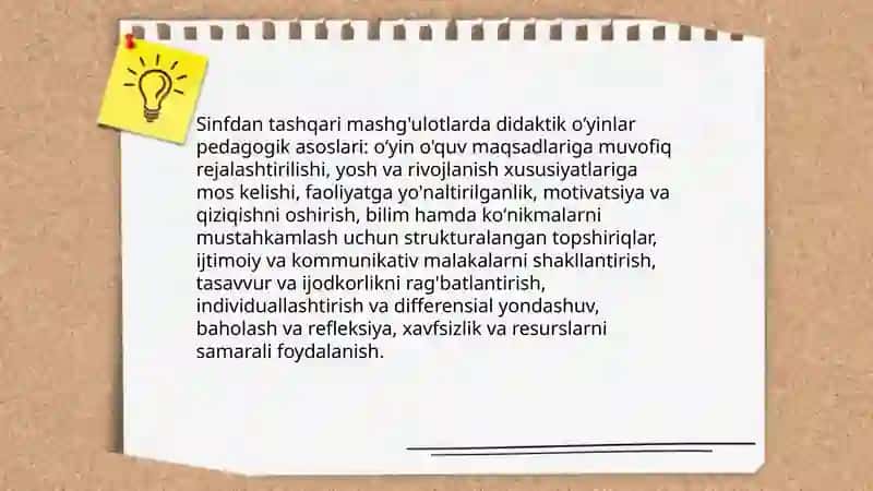 Sinfdan tashqari mashg'ulotlarda didaktik oʻyinlar ahamiyati 3