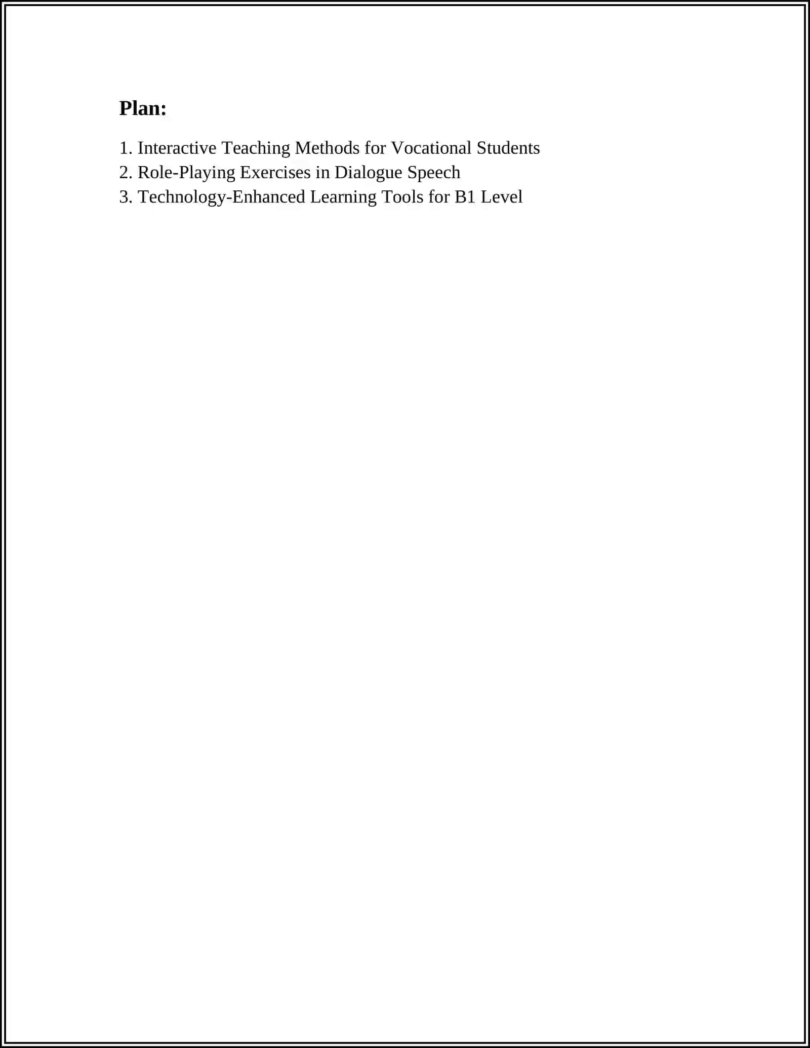 Theme: USING PEDAGOGICAL TECHNOLOGIES TO TEACH DIALOGUE SPEECH FOR VOCATIONAL COLLEGE STUDENTS (B1 LEVEL) 3