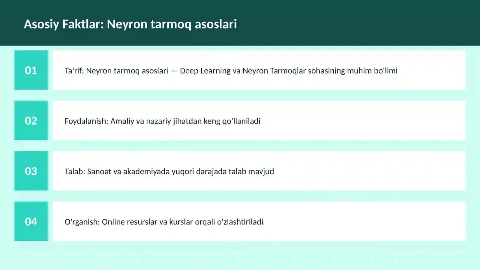 DEEP LEARNING VA NEYRON TARMOQLAR 3