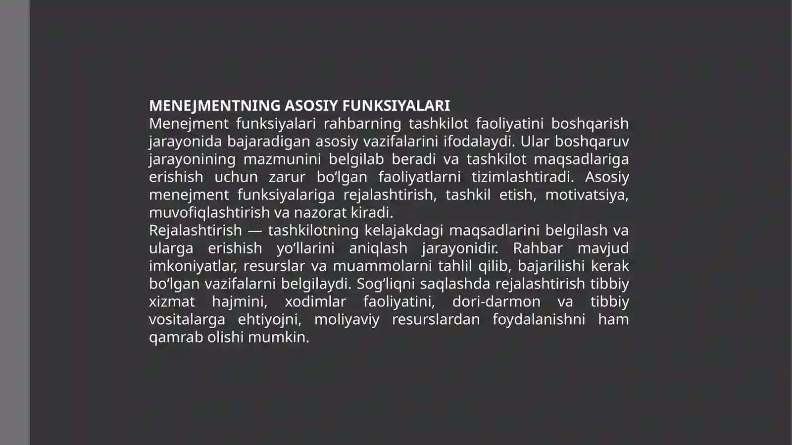 Menejment uslublari va funksiyalari 3