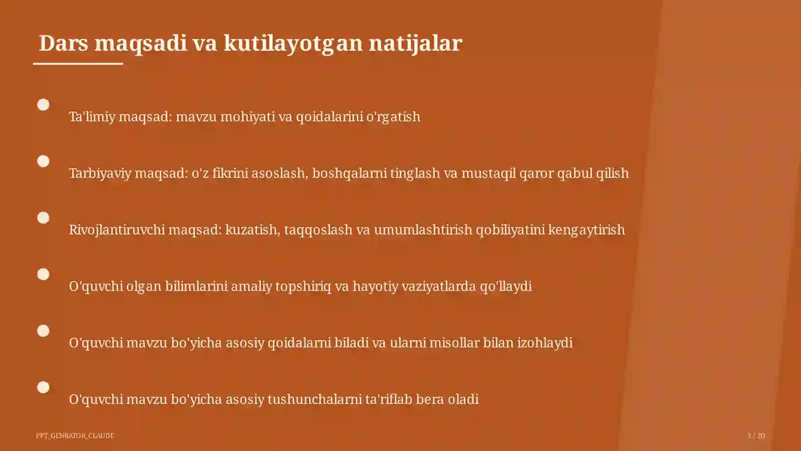 Blum taksonomiyasi va o'quv maqsadlari 3