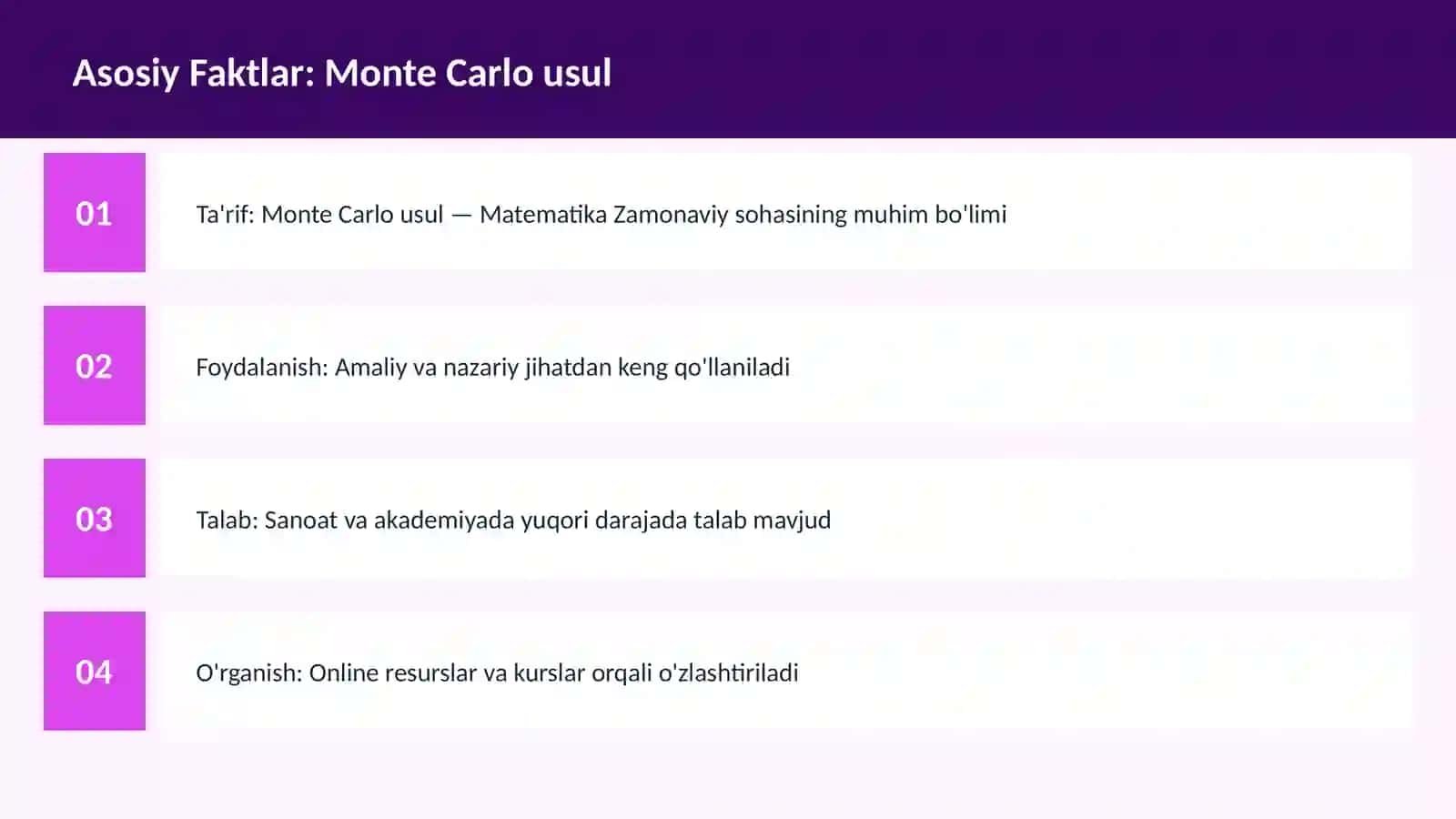 Monte Carlo usul 3