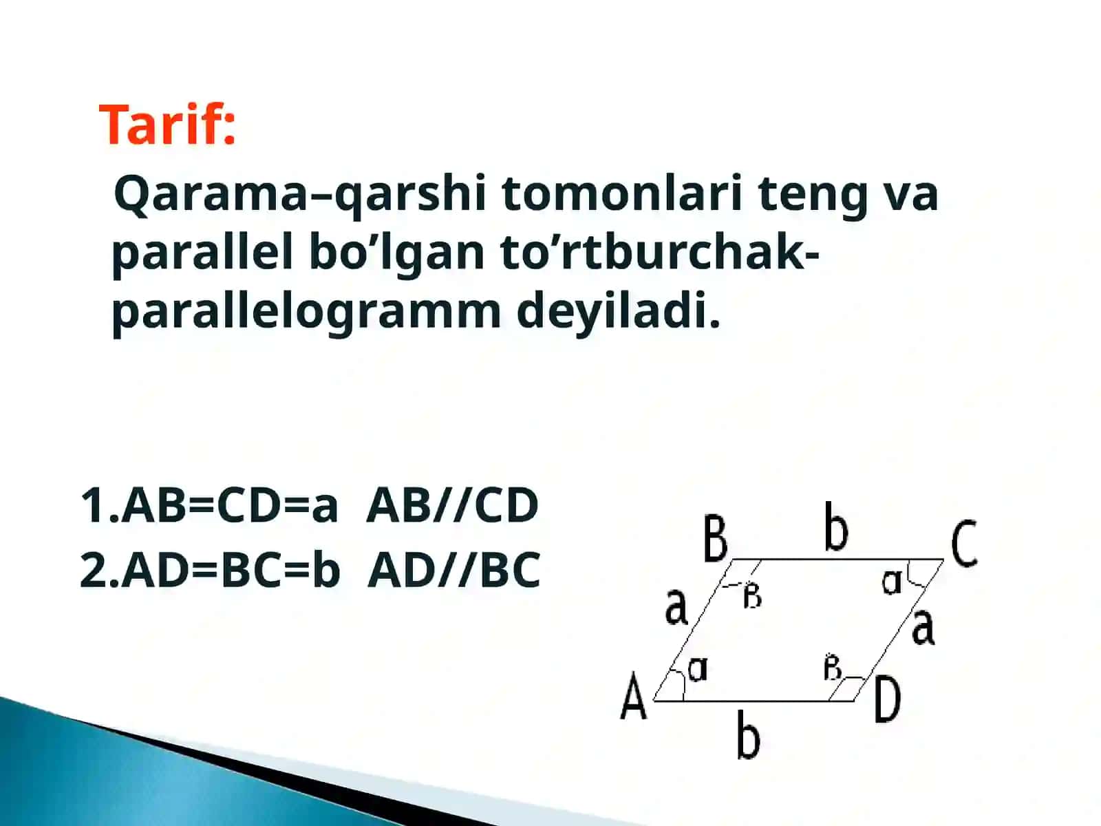 Parallagram tomonlari 3