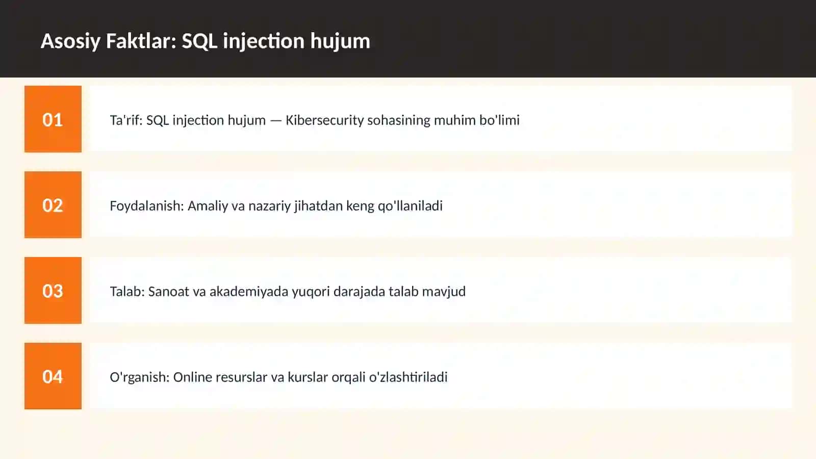 SQL injection hujum 3