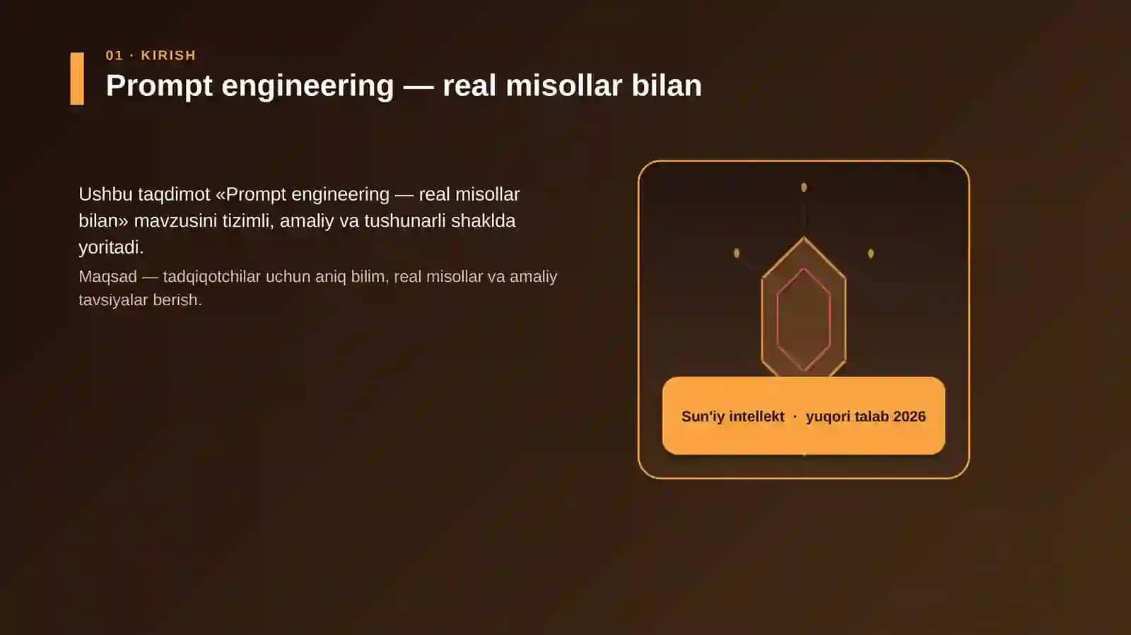 Prompt Engineering - Real Misollar bilan 3