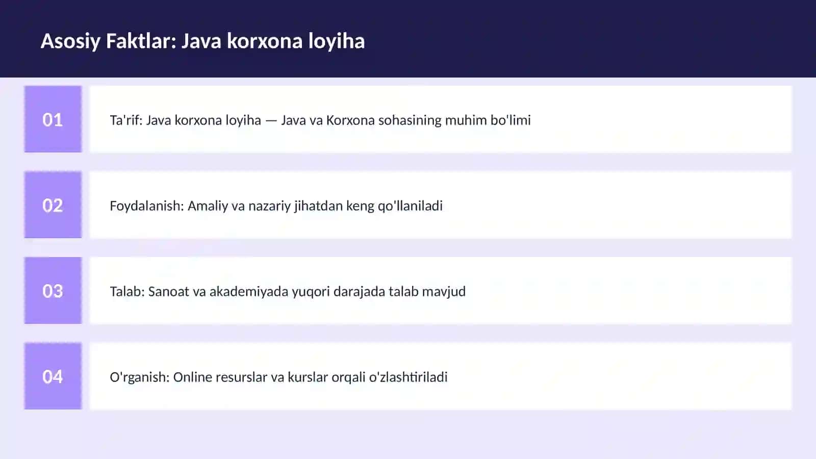 Java korxona loyiha 3