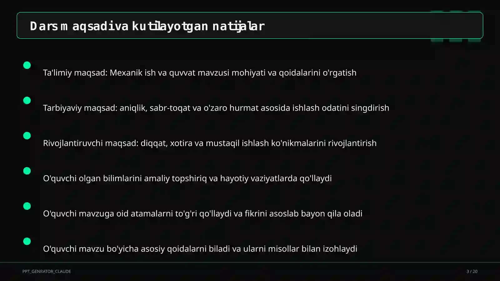 Mexanik ish va quvvat (7-sinf) 3