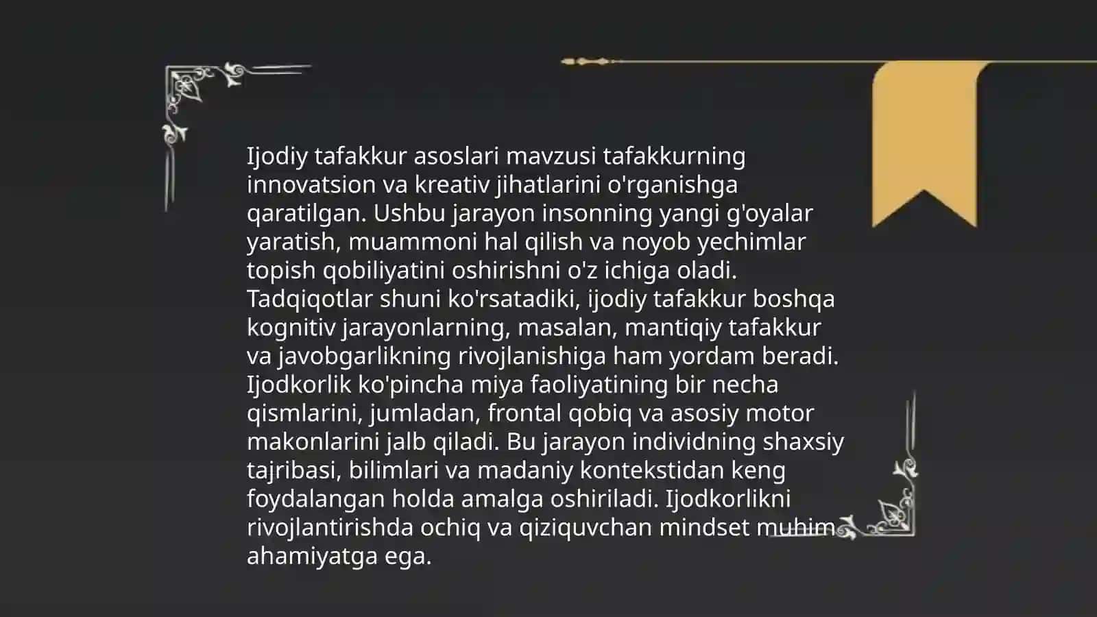 Ijodiy tafakkur asoslari 3