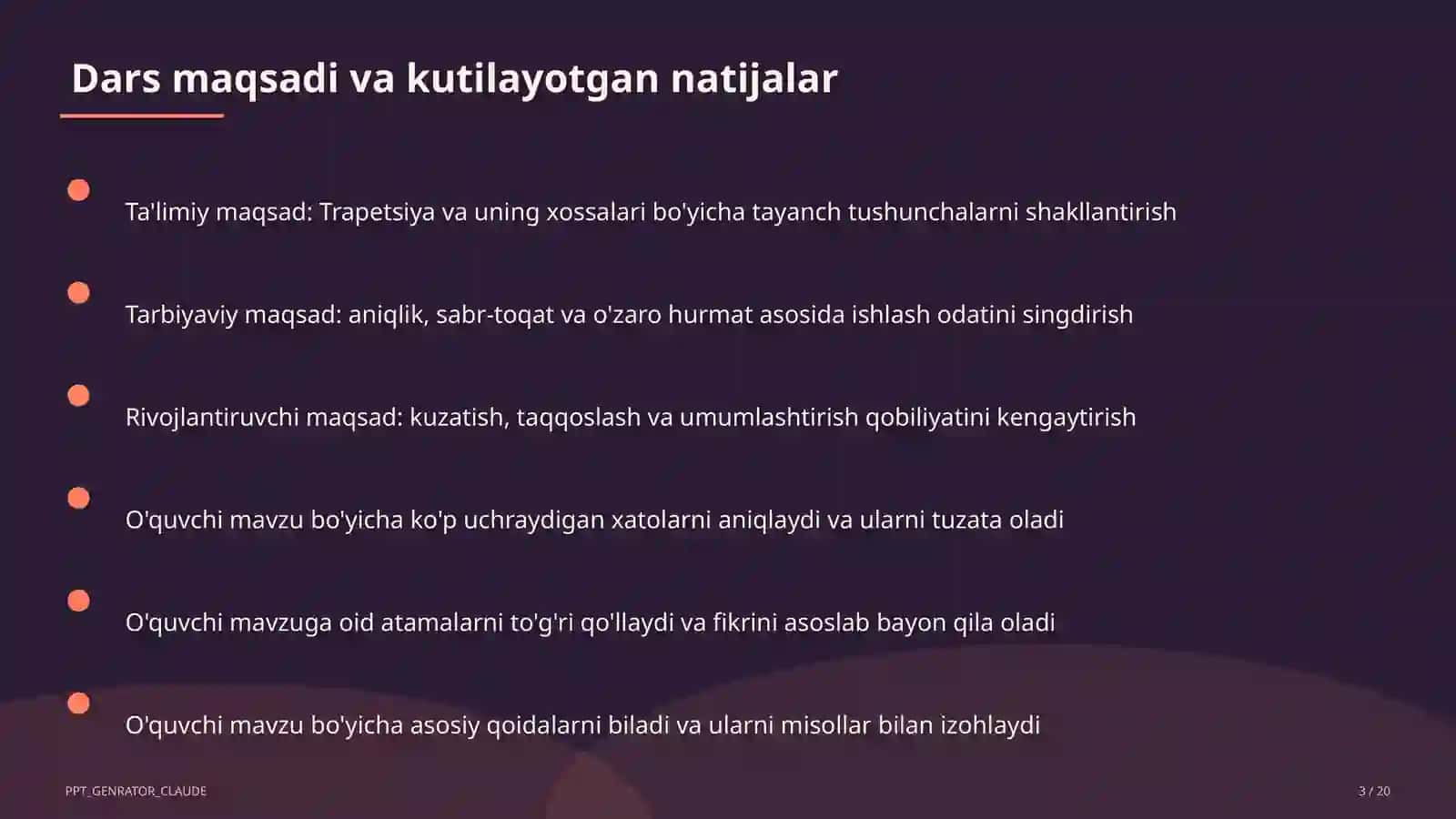 Trapetsiya va uning xossalari (8-sinf) 3