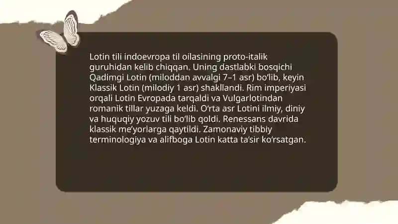 Lotin tili tarixi, alifbo, tibbiy terminologiyaga kirish 3