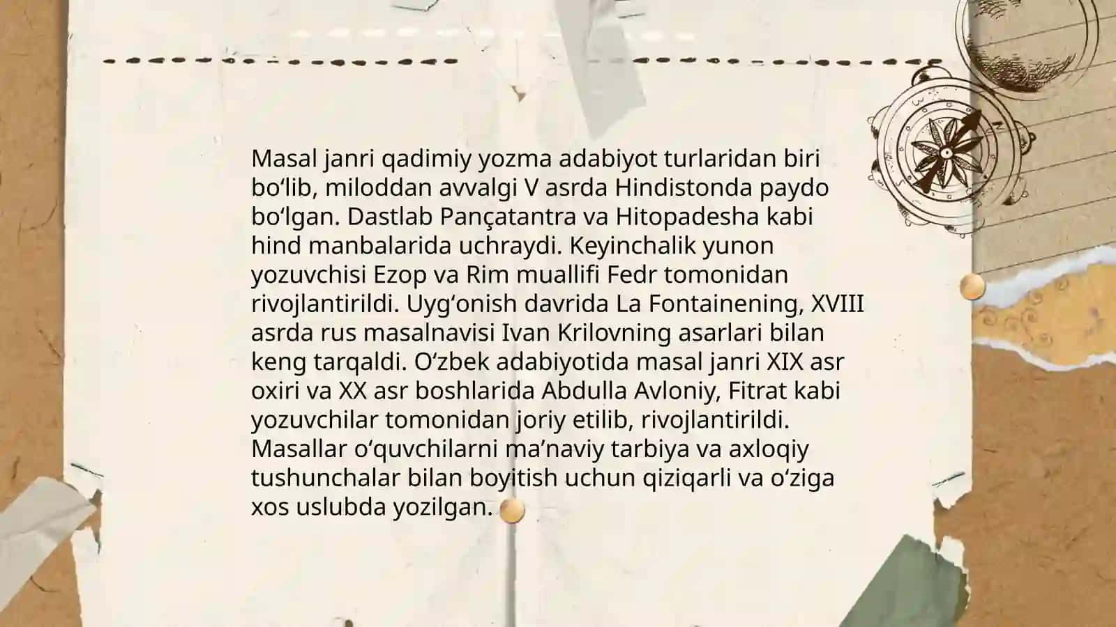 Masal janriga xos matnlar ustida ishlash metodikasi 3