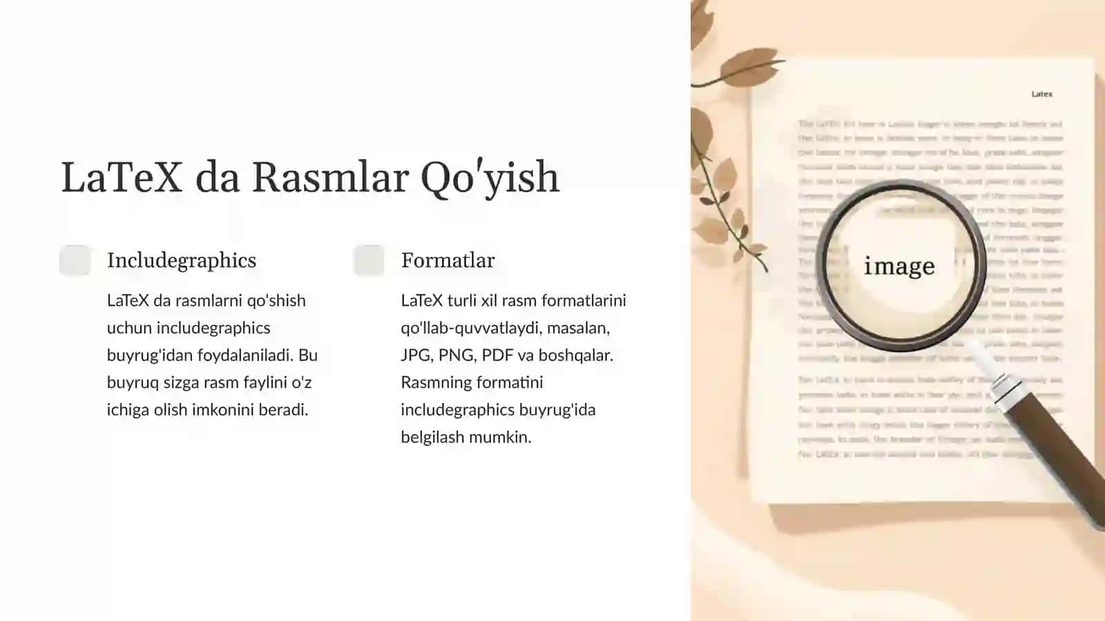 LaTex Grafikasining Imkoniyatlari 3