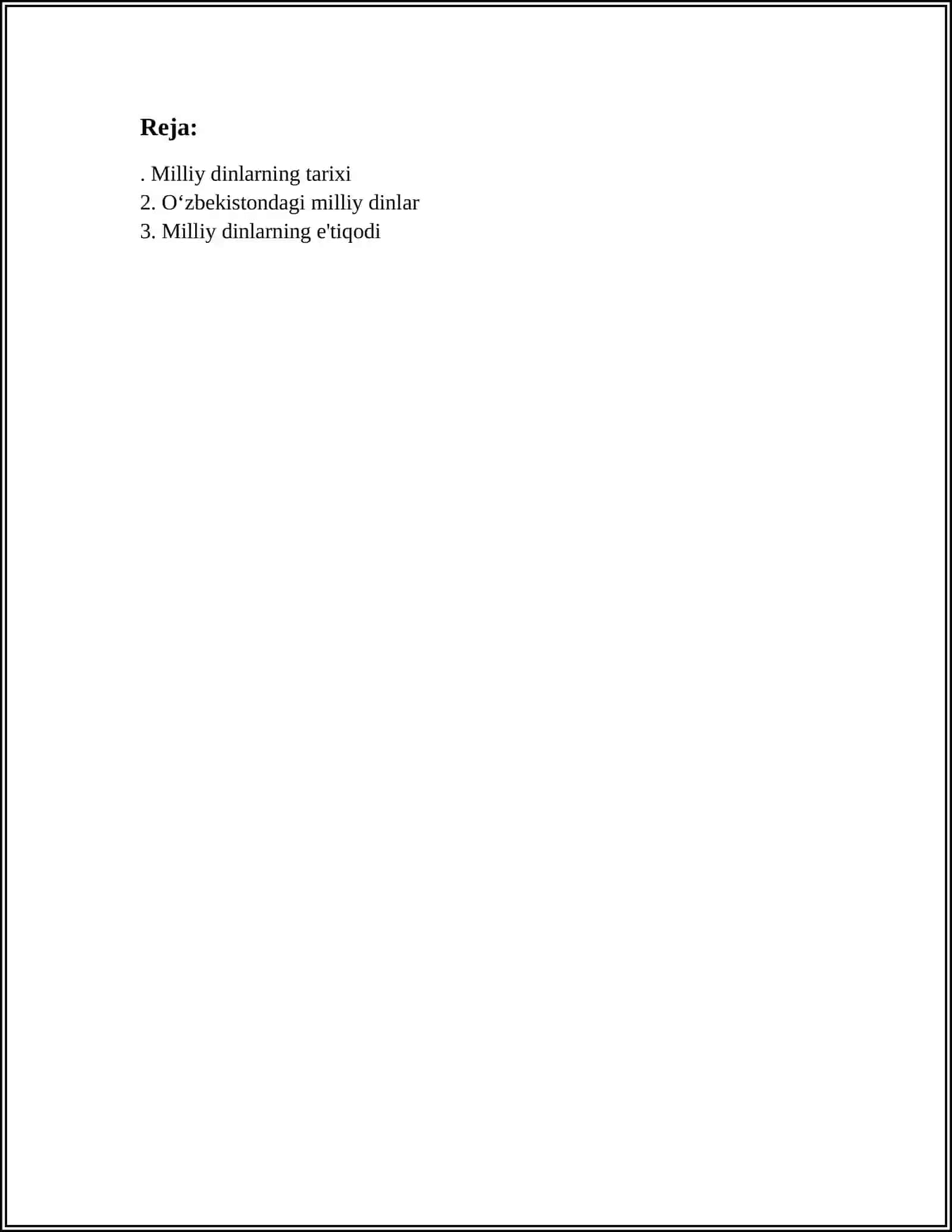 MILLIY DINLAR 3