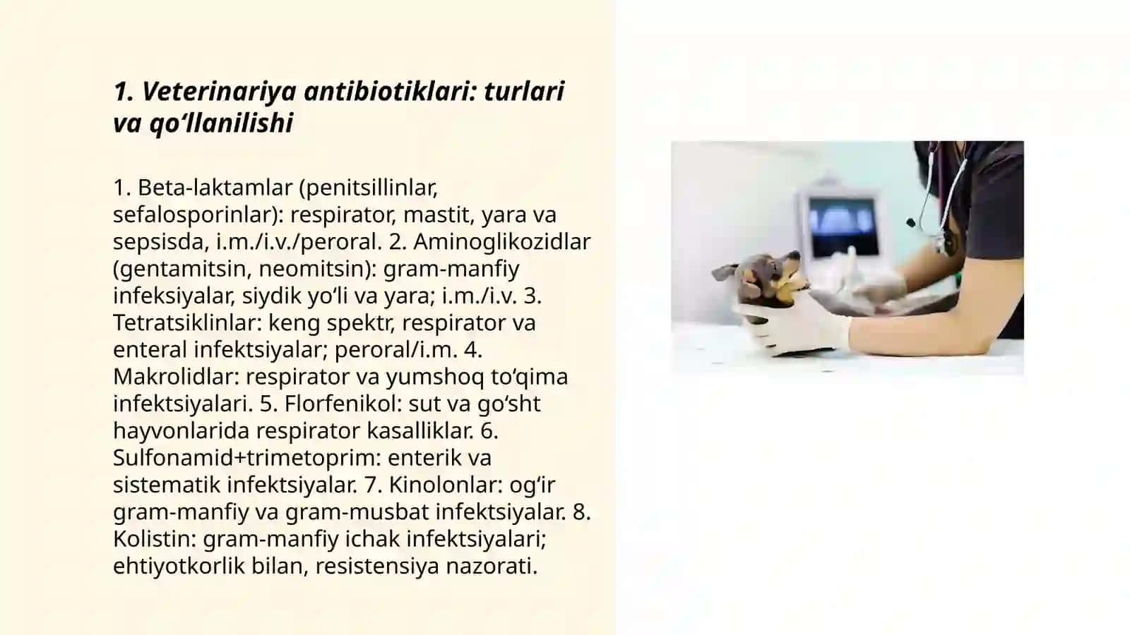 Veterinariya amaliyotida qo'llaniladigan dori vositalari 3