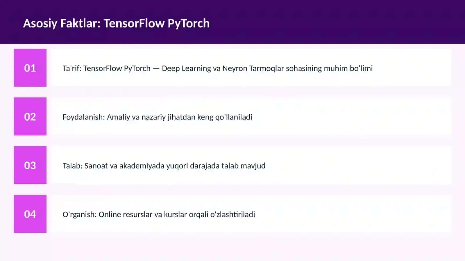 TensorFlow PyTorch 3
