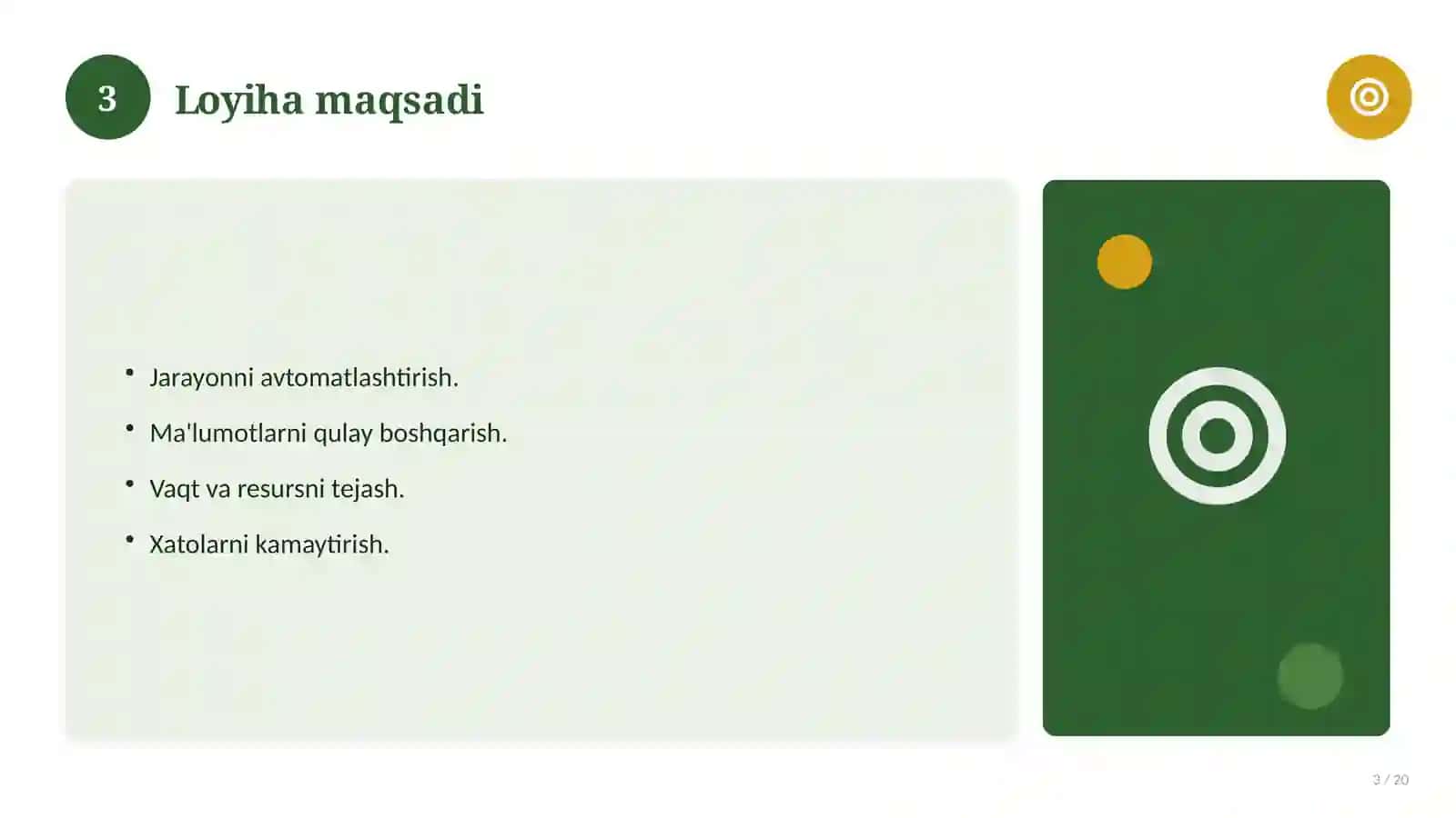 Obyektga yo'naltirilgan dasturlash 3