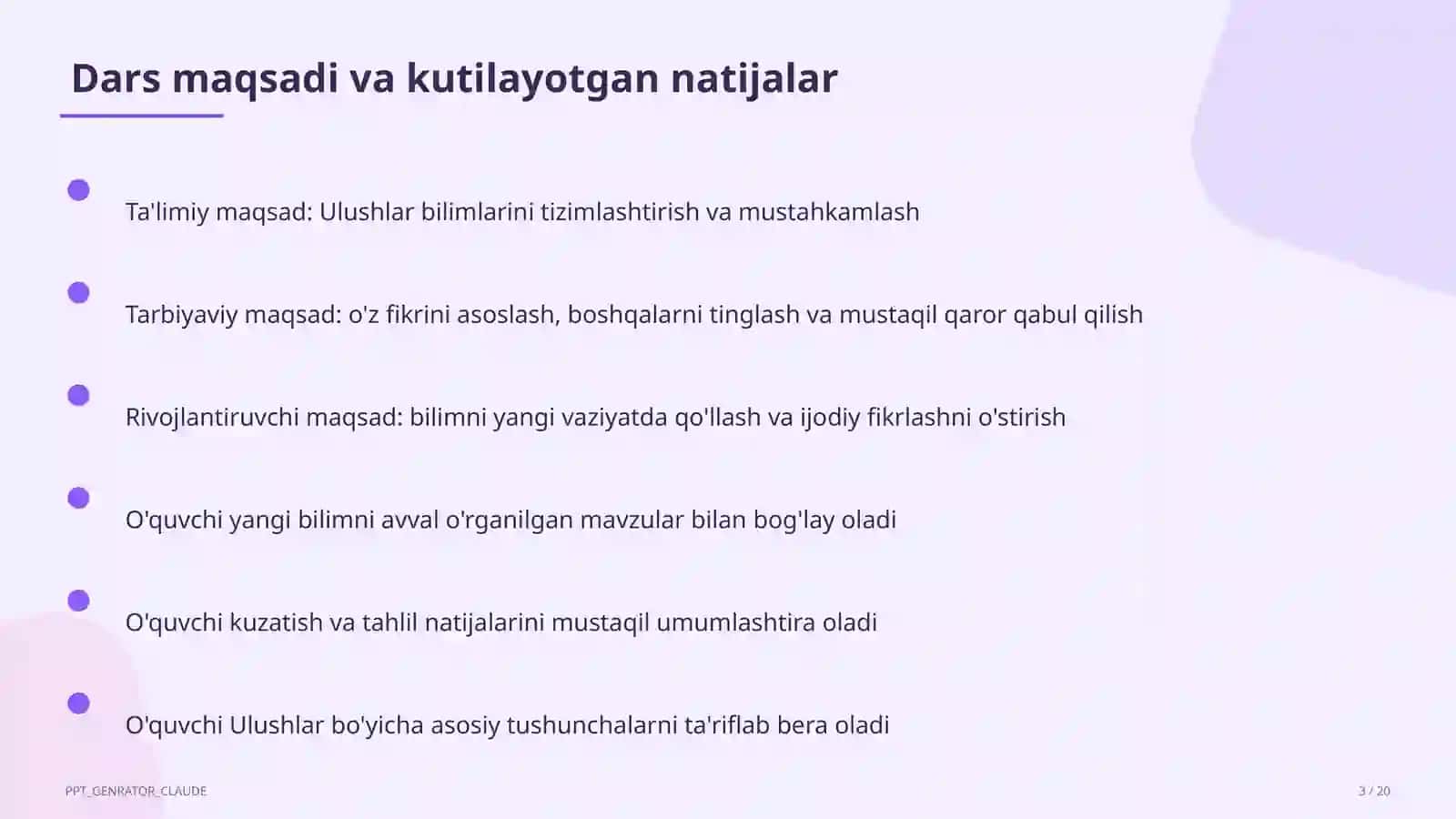 Ulushlar (3-sinf) 3