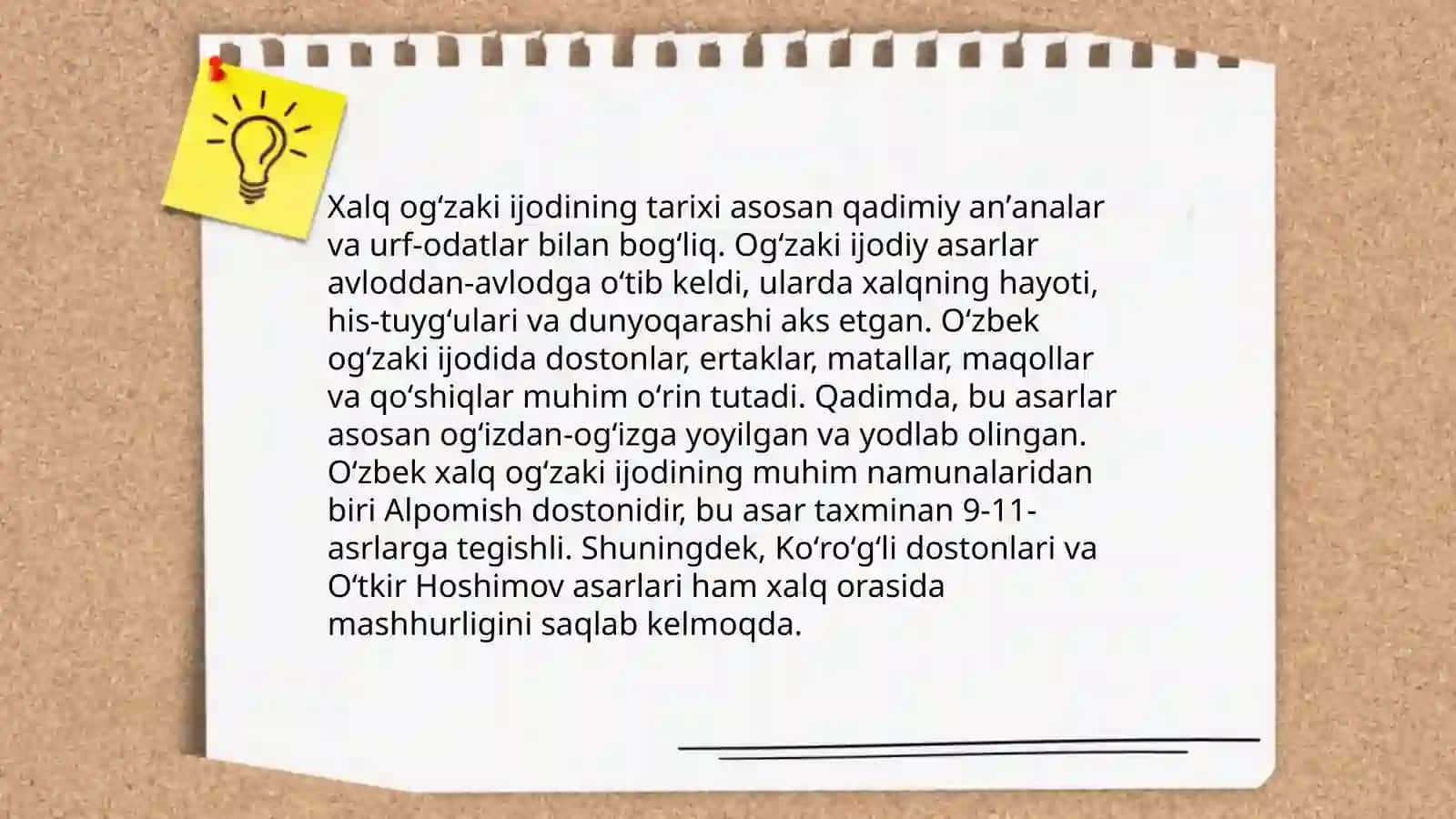 Xalq ogʻzaki ijodi xalq qadriyatlarining tarkibiy qismi sifatida 3