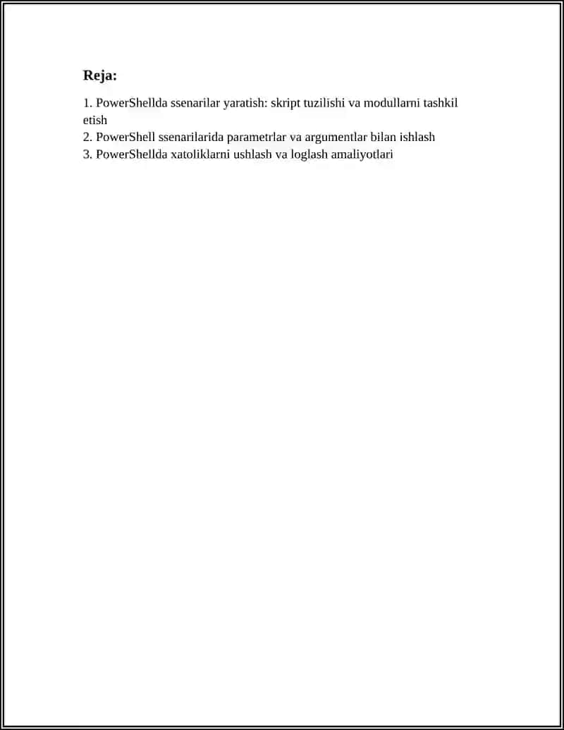POWERSHELLDA SSENARIYLAR YARATISH 3