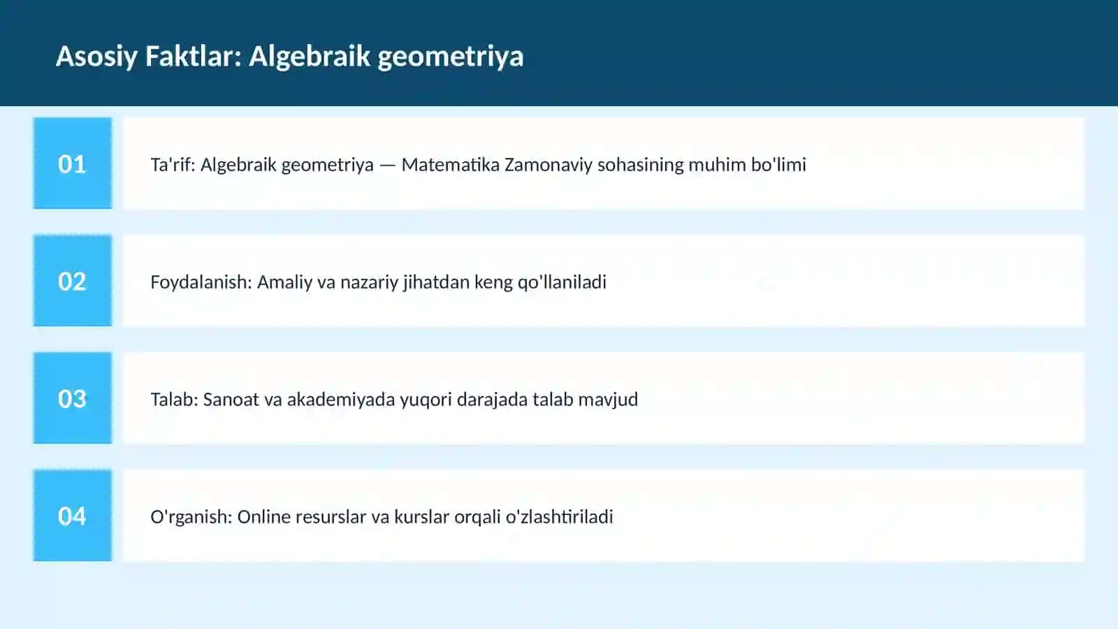 Algebraik geometriya 3