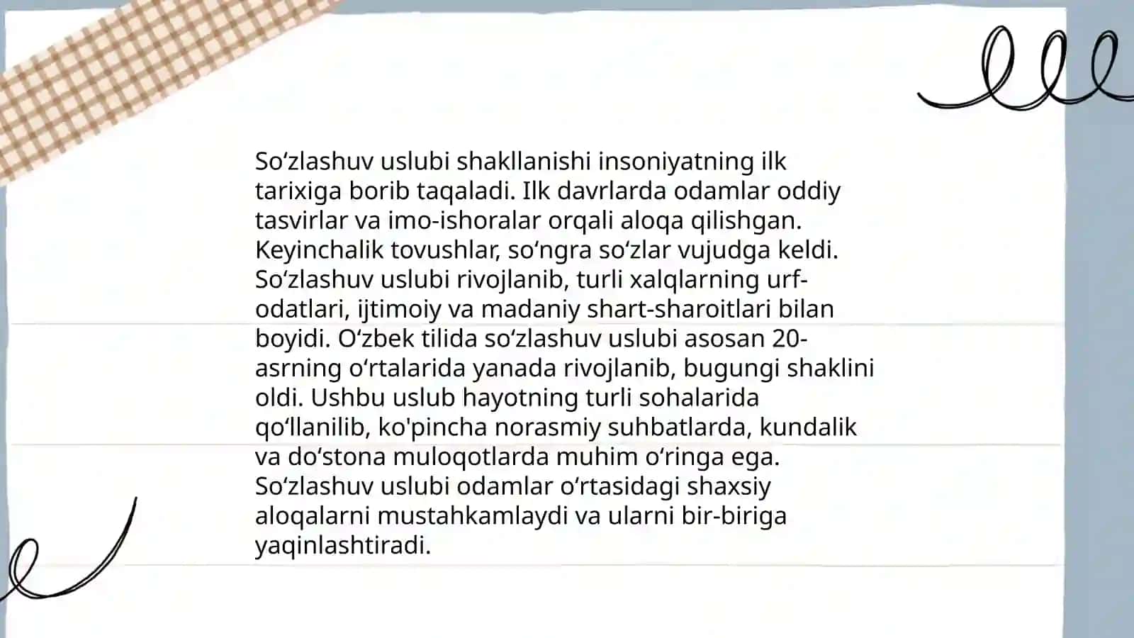 Soʻzlashuv uslubi va uning xususiyatlari 3