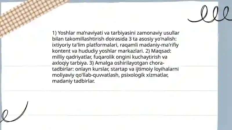 Yangi O‘zbekistonda amalga oshirilayotgan ma’naviy o‘zgarishlar 3