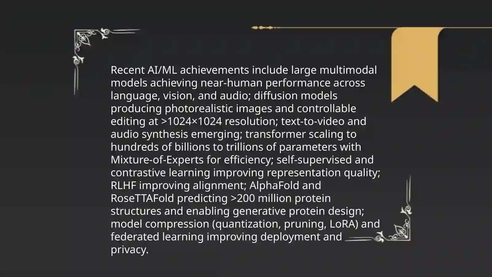 Latest achievements in Artificial Intelligence and Machine Learning 3