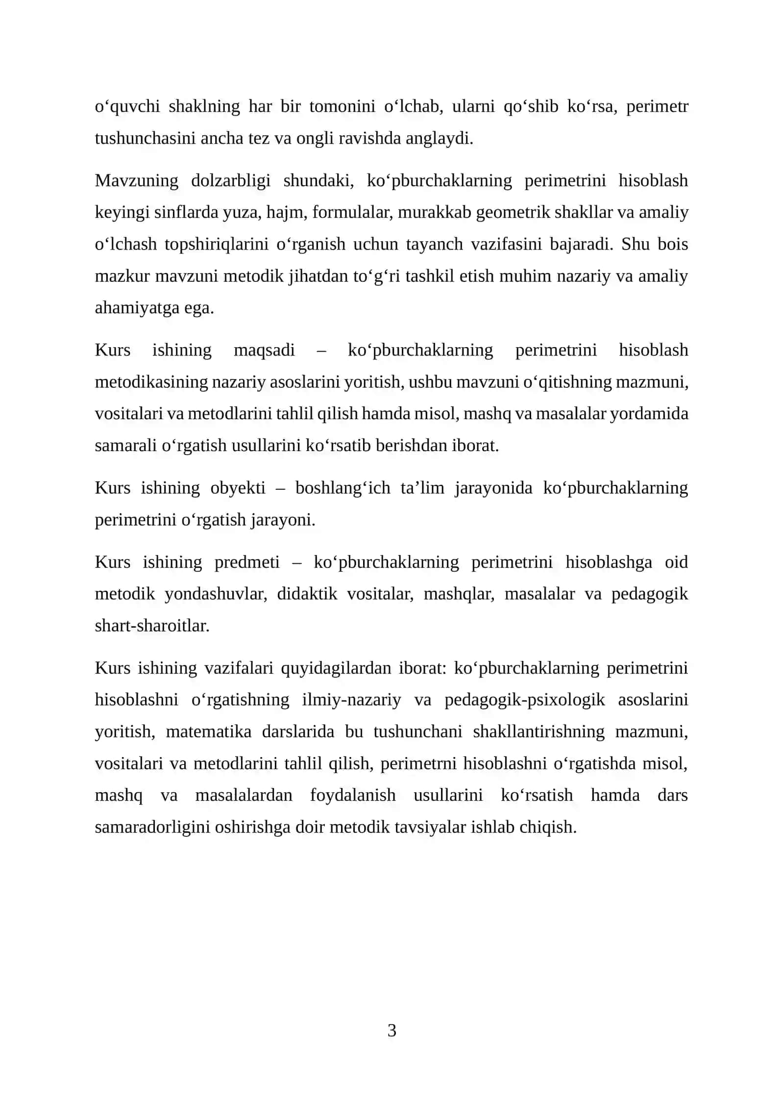 Ko‘pburchaklarning perimetrini hisoblashni o‘rgatishning ilmiy-nazariy hamda pedagogik-psixologik asoslari 3