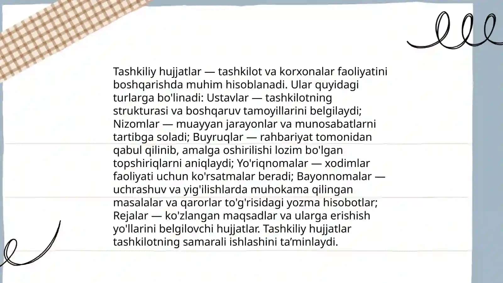 Tashkiliy hujjatlar va ularni rasmiylashtrish 3