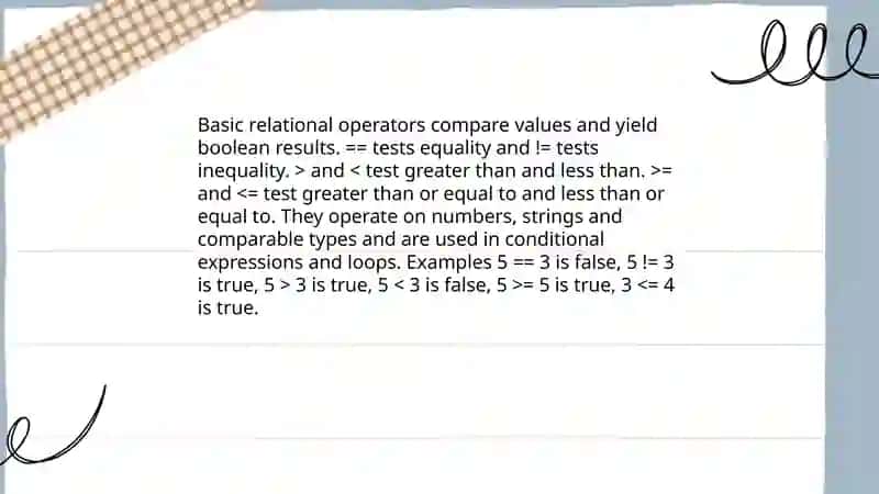 Relational and Logical operators 3