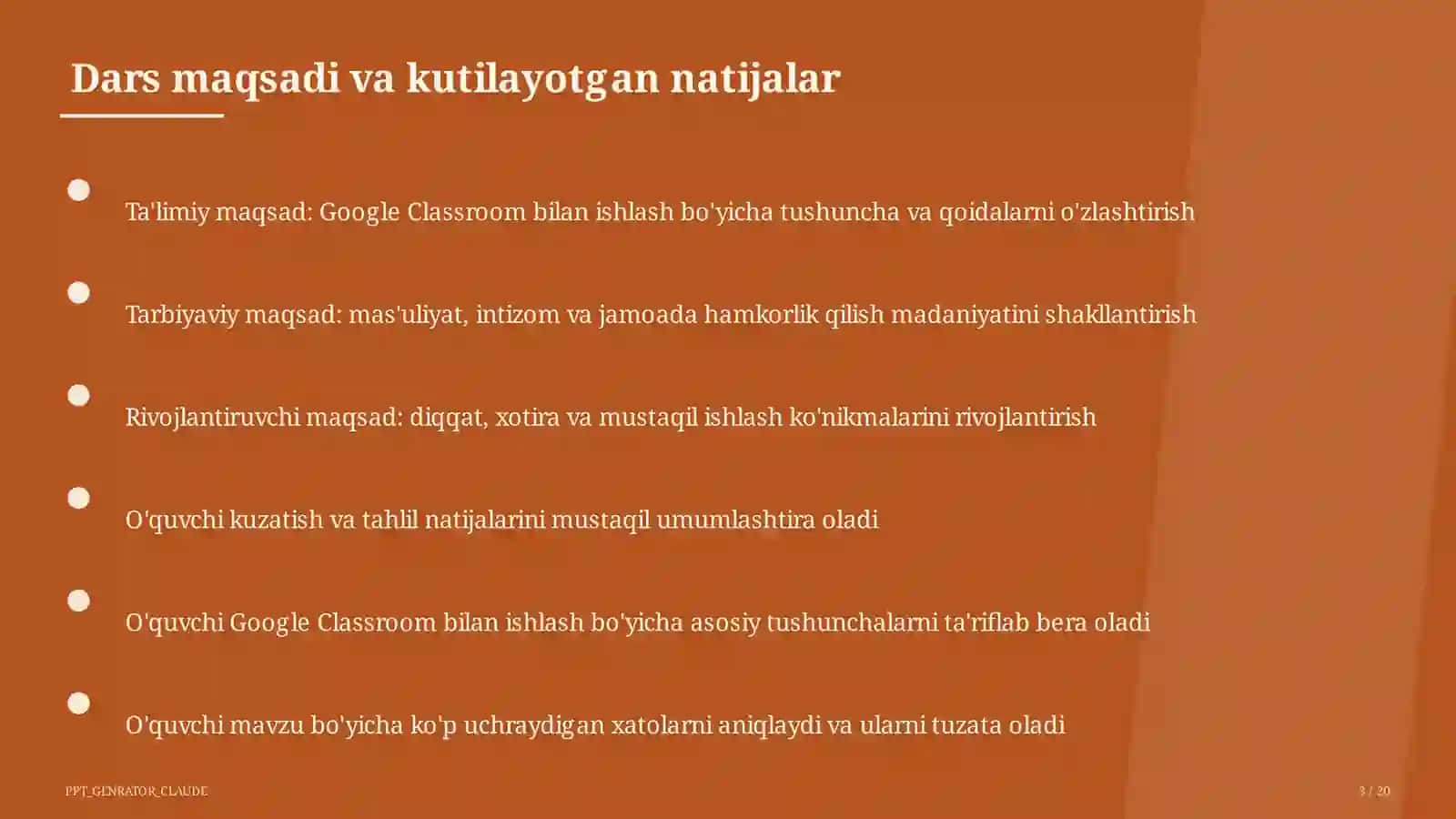 Google Classroom bilan ishlash 3