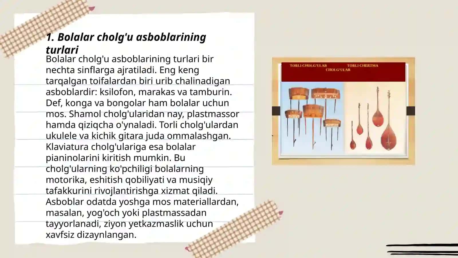 Bolalar cholg'u asboblarida jo'r bo'lish faoliyatini shakllantirish 3