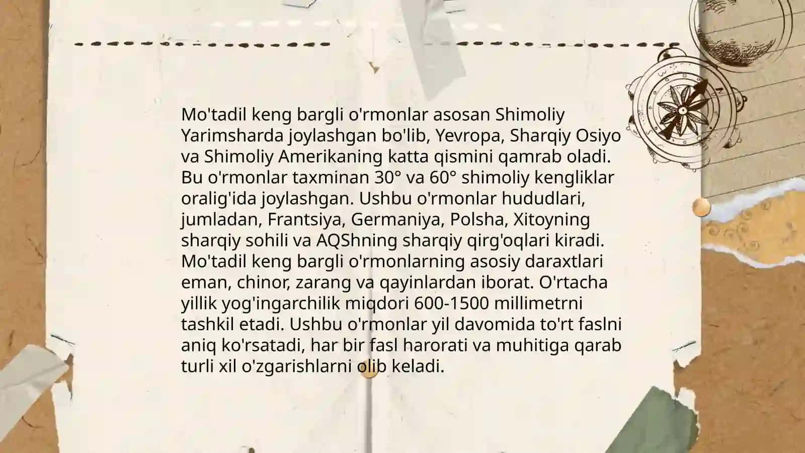 Mo'tadil keng bargli o'rmonlar biomlari 3