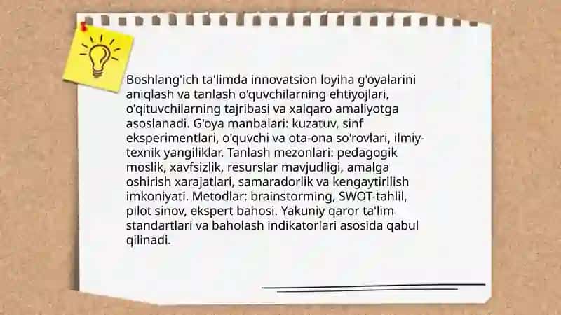 Boshlang'ich ta'limda innovation loyiha yaratish 3
