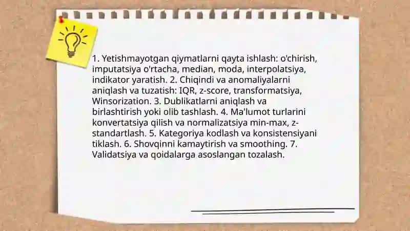 Ma'lumotlarni qayta ishlab chiqish metodlari tasnifi 3