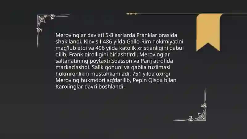 Ilk oʻrta asrlarda G'arbiy Yevropa davlatlari 3