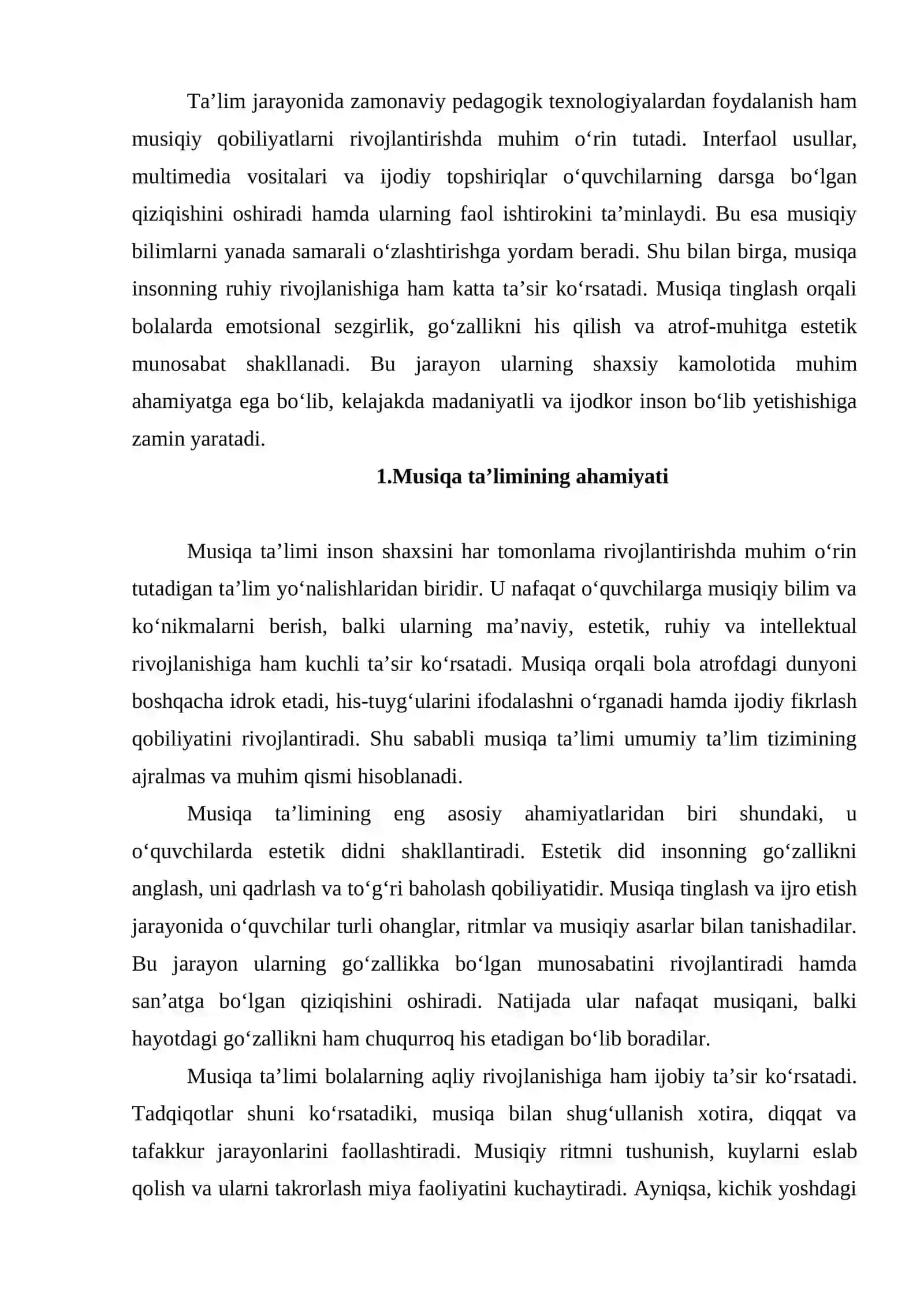 Faoliyat turlari orqali o‘quvchilarni musiqiy qobliyatlarini rivojlantirish 3