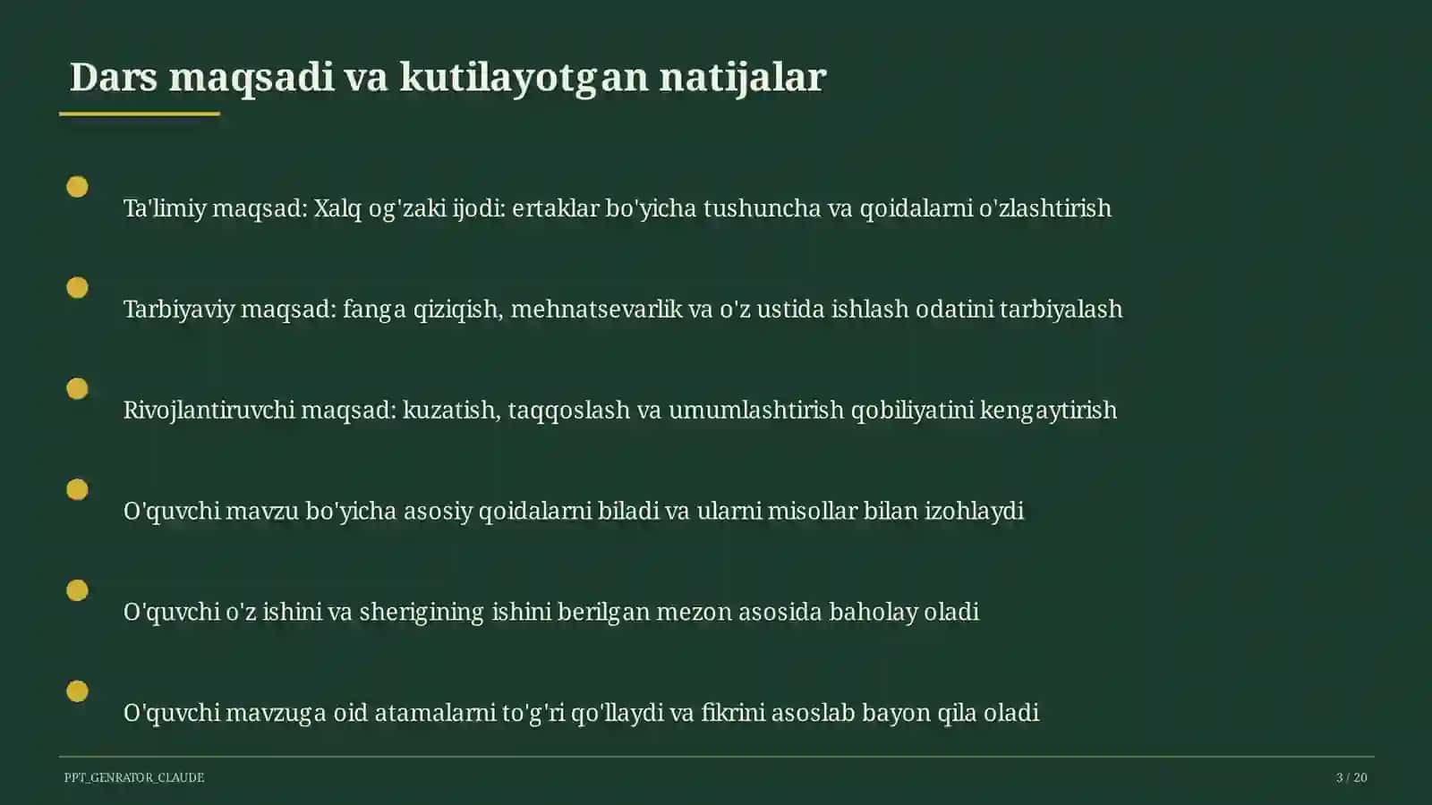 Xalq og'zaki ijodi: ertaklar (5-sinf) 3