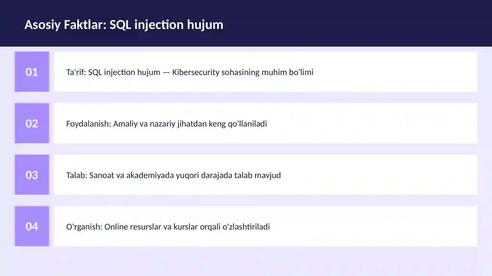 SQL injection hujum 3