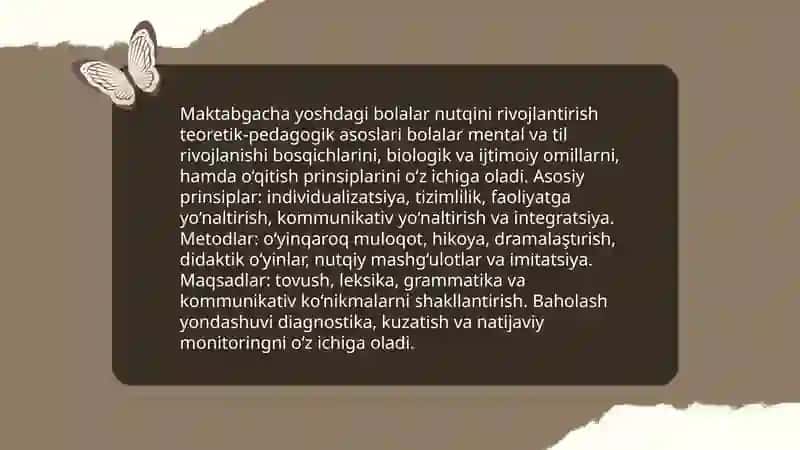 Maktabgacha yoshdagi bolalar nutqini rivojlantirishninig ilmiy-pedagogik shart sharoitlarni tahlili 3