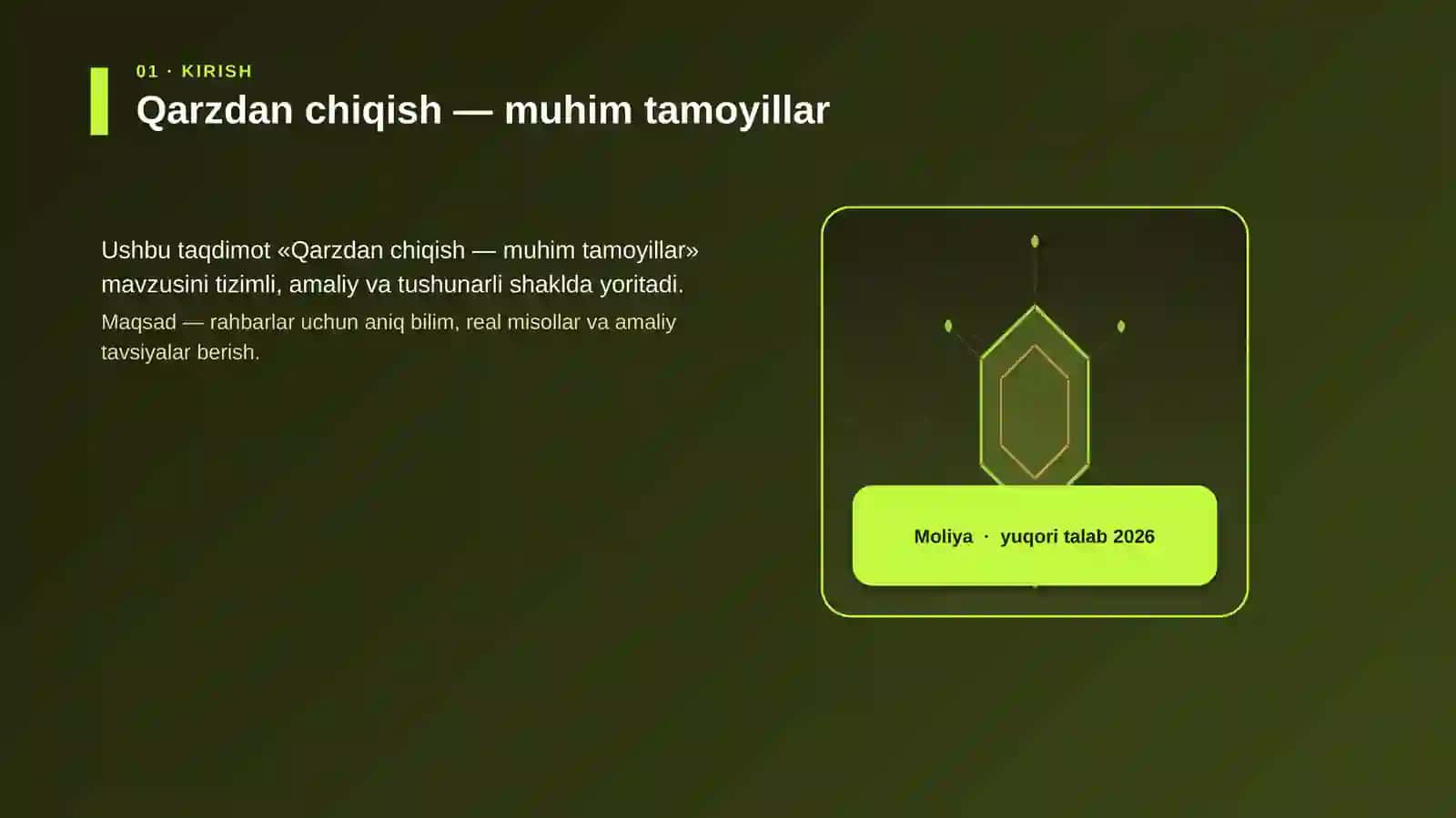 Qarzdan chiqish — muhim tamoyillar 3