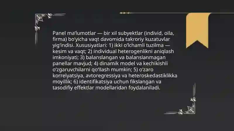 Panel ma’lumotlar 3