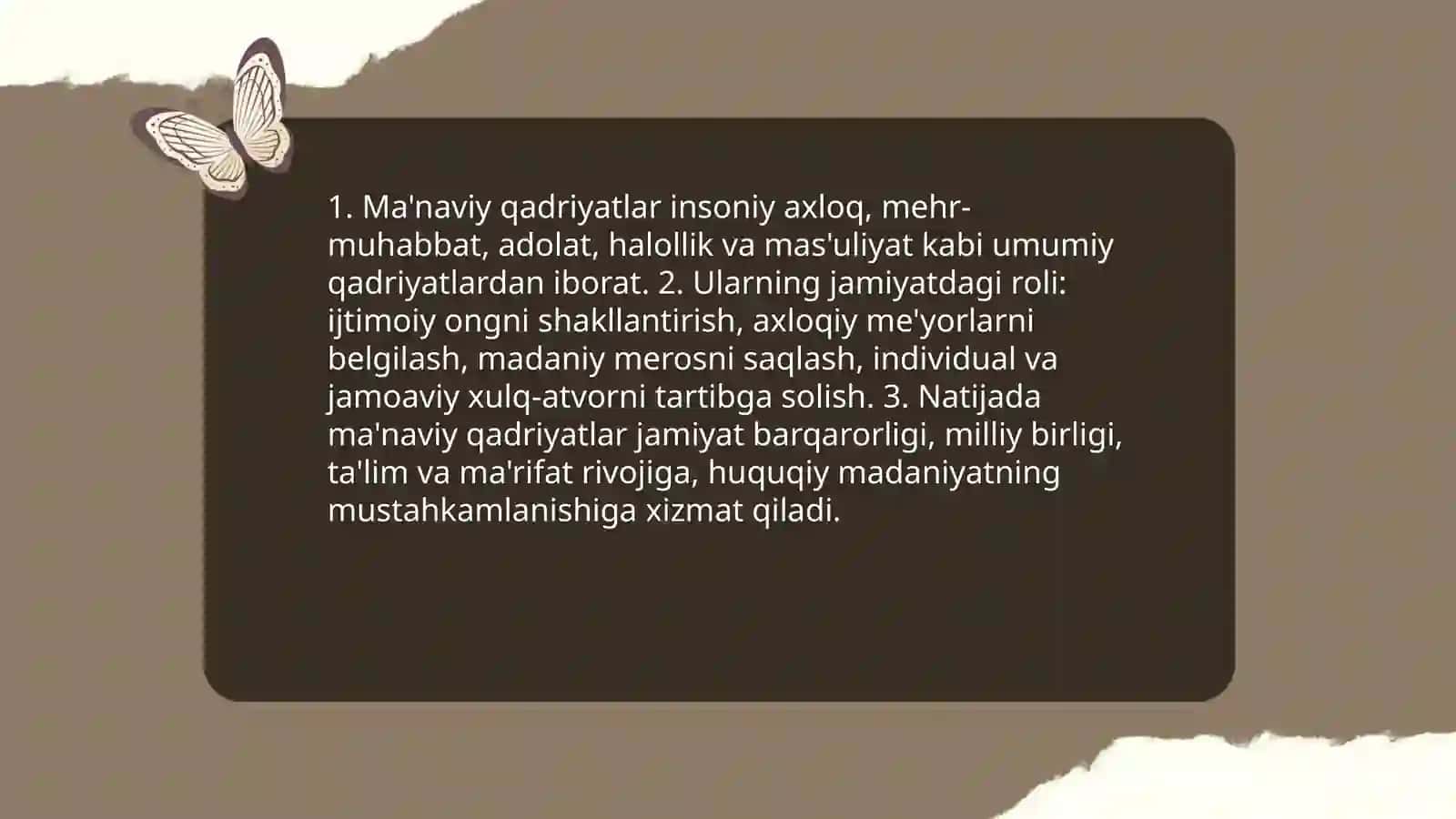 Jamiyatning ma`naviy sohasi 3